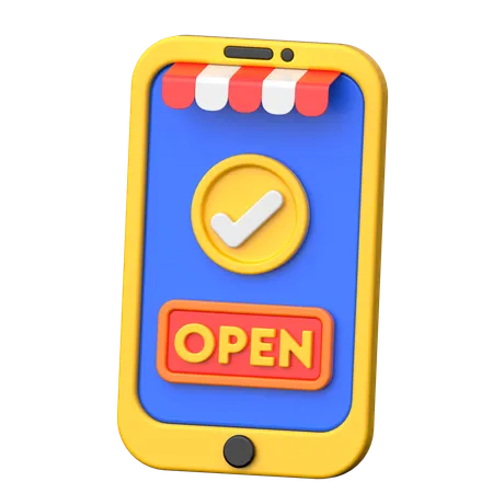 Open Store  3D Icon