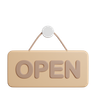 3d open store logo
