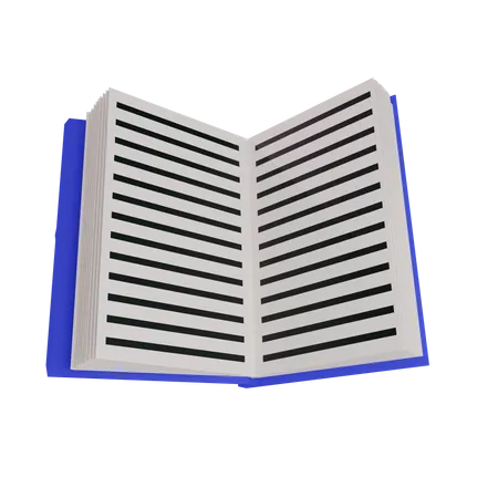 Open Text Book 3D Icon