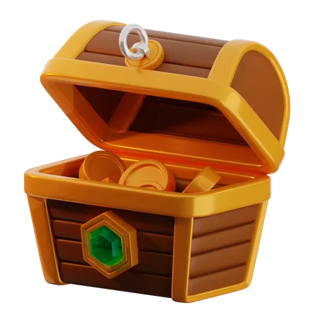 Open Treasure  3D Icon