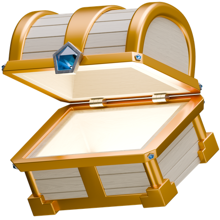 Open Treasure Chest  3D Icon