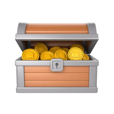 Open Treasure Chest  3D Icon