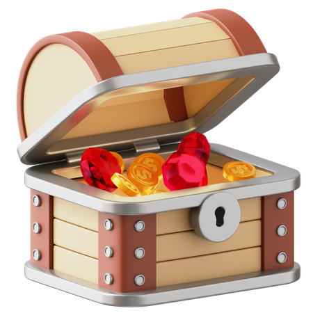 Open Treasure Chest  3D Icon