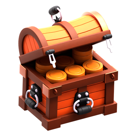 Open Treasure Chest  3D Icon