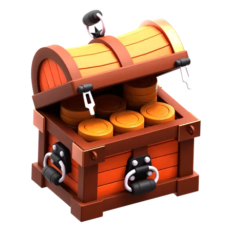 Open Treasure Chest  3D Icon