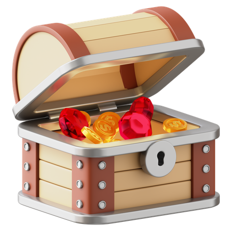 Open Treasure Chest  3D Icon