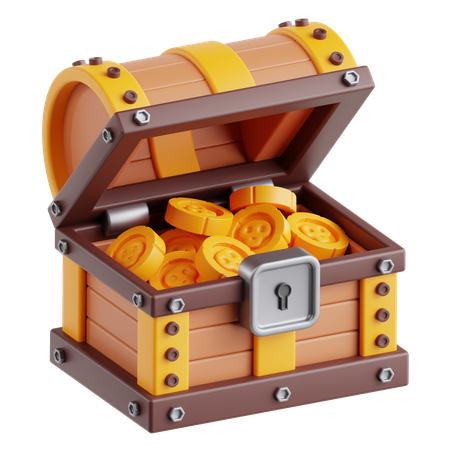 Open Treasure Chest  3D Icon