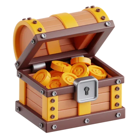 Open Treasure Chest  3D Icon