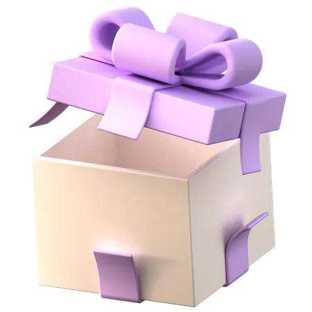 Opened Present Box Illustration In 3 D Design 3D Icon