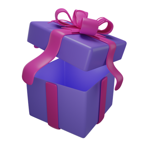 Opened Gift Box  3D Icon