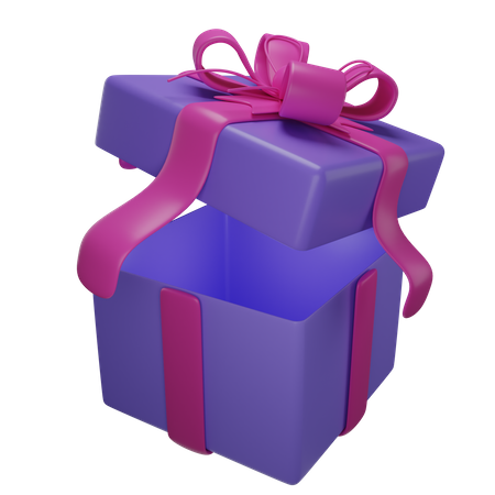 Opened Gift Box  3D Icon