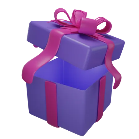 Opened Gift Box  3D Icon