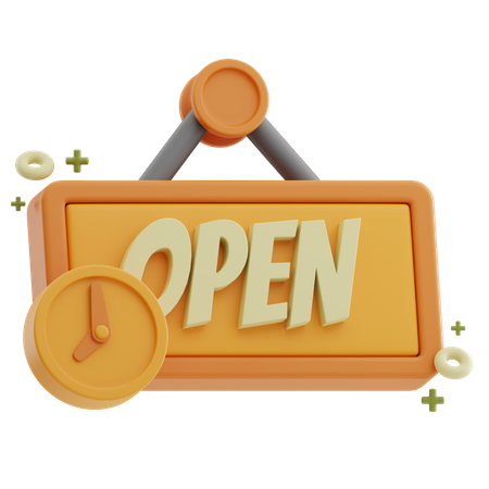 Opening Hours  3D Icon