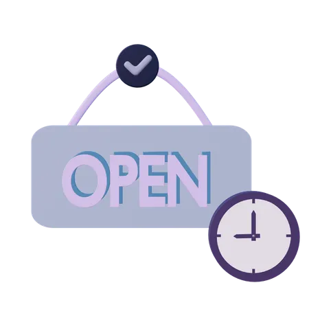 Opening Hours  3D Icon