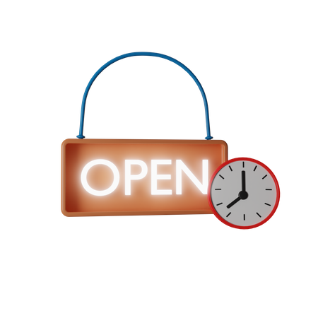Opening Hours  3D Icon