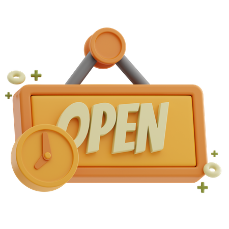 Opening Hours  3D Icon