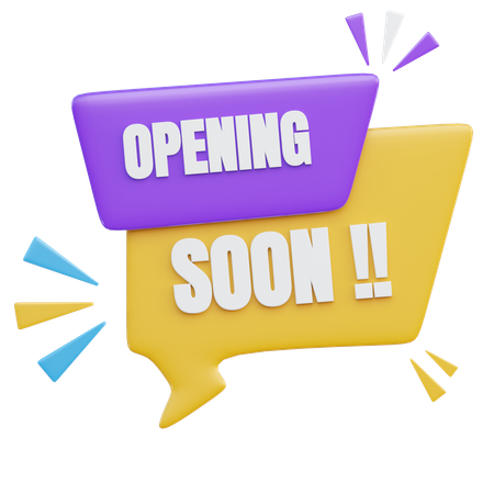 Opening Soon  3D Icon