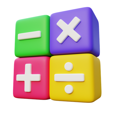 Cubo de operaciones matemáticas  3D Icon