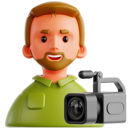 Operador de câmera  3D Icon