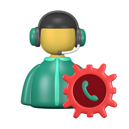 Operador de llamadas  3D Icon