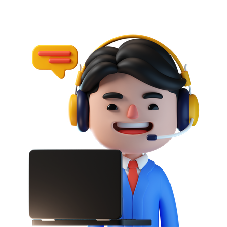 Operador masculino  3D Icon
