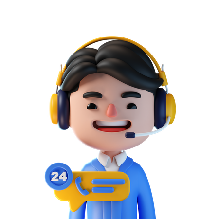 Operador masculino  3D Icon