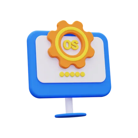 Operating System  3D Icon