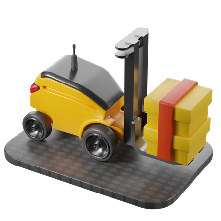 Opérations de chariots élévateurs autonomes  3D Illustration