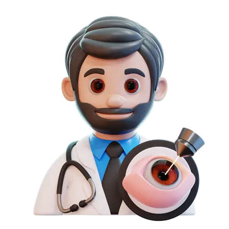 Ophtalmologiste  3D Icon