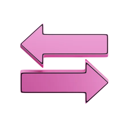 Opposite arrow  3D Icon