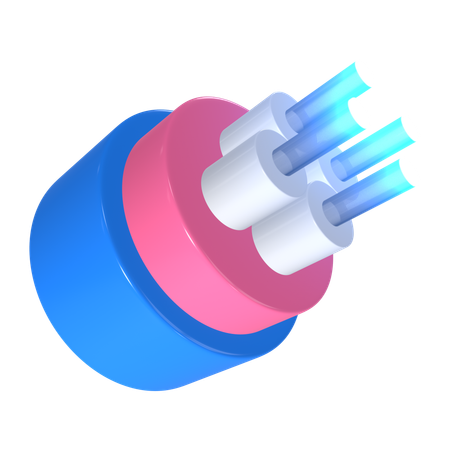Optical fiber  3D Icon