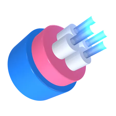 Optical fiber  3D Icon