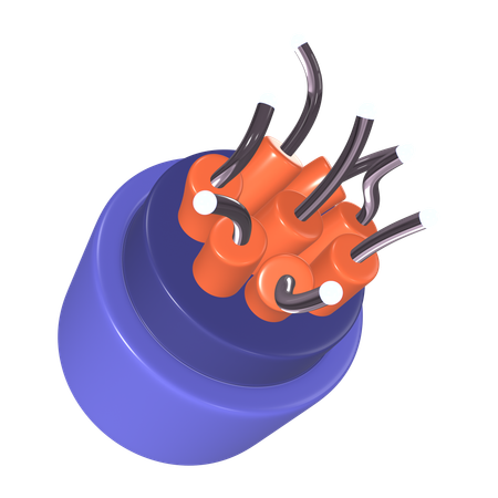 Optical fiber  3D Icon