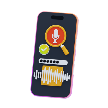 Optimisation de la recherche vocale  3D Icon
