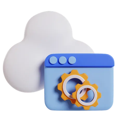 Optimisation du moteur cloud  3D Icon