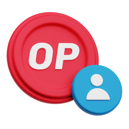 Optimism Account  3D Icon