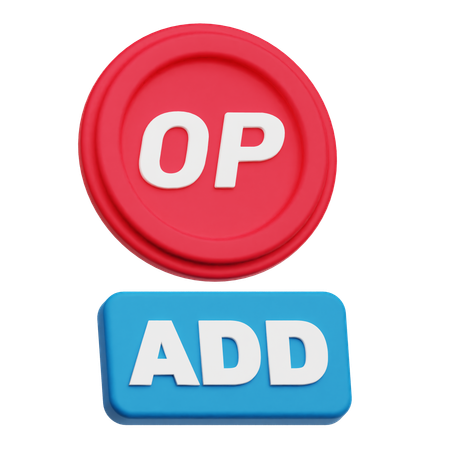 Optimism Add  3D Icon