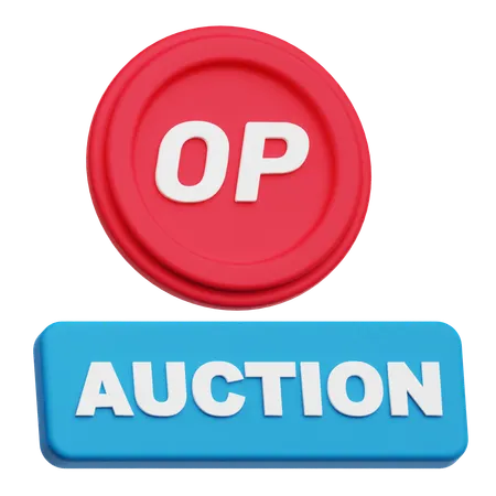 Optimism Auction  3D Icon