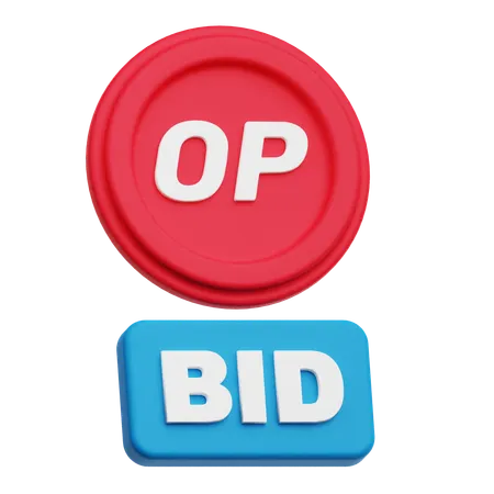 Optimism Bid  3D Icon