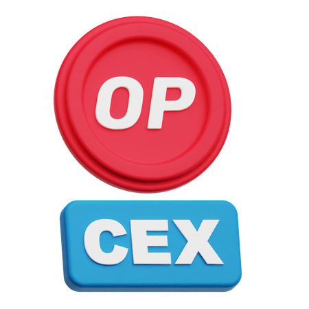 Optimism Cex  3D Icon