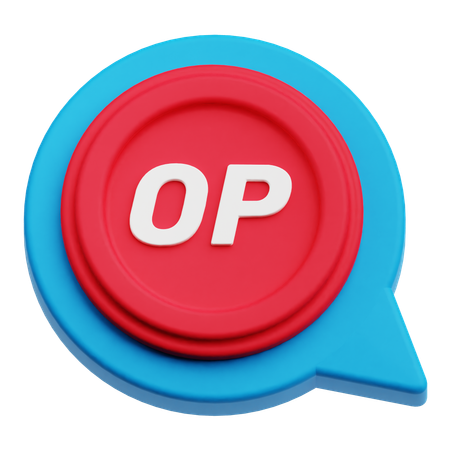 Optimism Chat  3D Icon