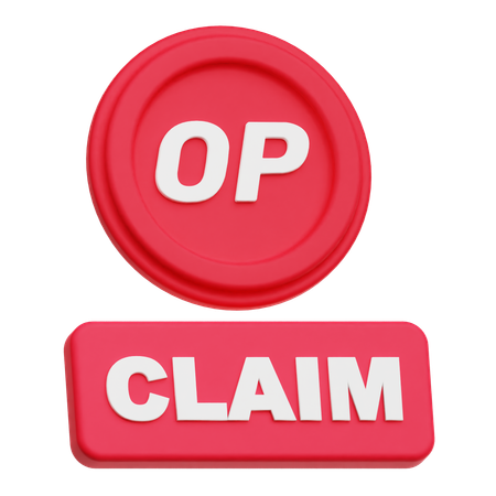Optimism Claim  3D Icon