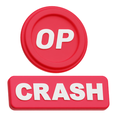 Optimism Crash  3D Icon