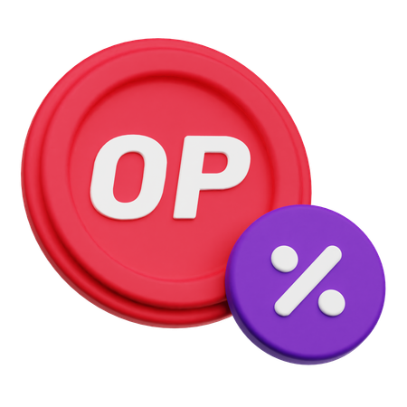 Optimism Discount  3D Icon