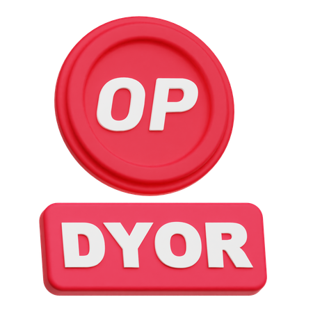 Optimism Dyor  3D Icon