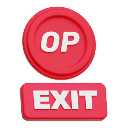Optimism Exit  3D Icon