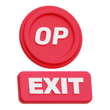 Optimism Exit  3D Icon