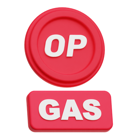 Optimism Gas  3D Icon