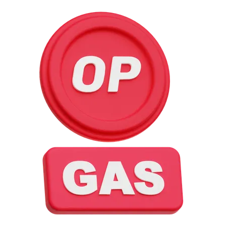 Optimism Gas  3D Icon