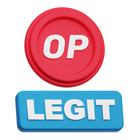 Optimism Legit  3D Icon